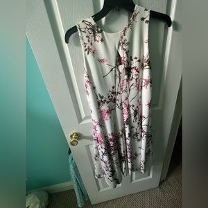 White and Pink Floral Dress